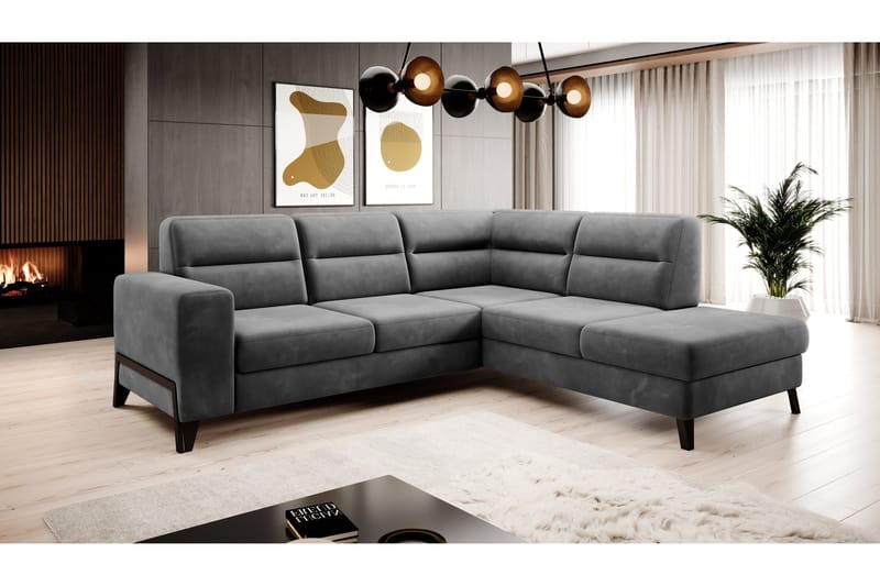 Anglika Soffa m. Schäslong 4-sits - Grå - Möbler - Vardagsrum - Soffor - Divansoffa & schäslong