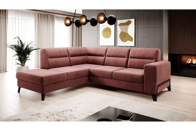 Anglika Soffa m. Schäslong 4-sits - Rosa - Möbler - Vardagsrum - Soffor - Divansoffa & schäslong