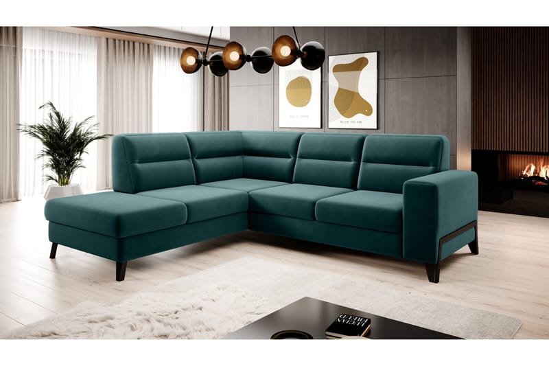 Anglika Soffa m. Schäslong 4-sits - Turkos - Möbler - Vardagsrum - Soffor - Divansoffa & schäslong