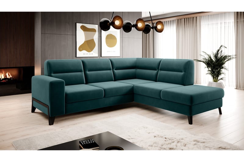 Anglika Soffa m. Schäslong 4-sits - Turkos - Möbler - Vardagsrum - Soffor - Divansoffa & schäslong