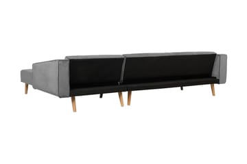 Arrika Hörnsoffa Vänster Sammet - Grå - Möbler - Vardagsrum - Bäddsoffor - Bäddsoffa divan
