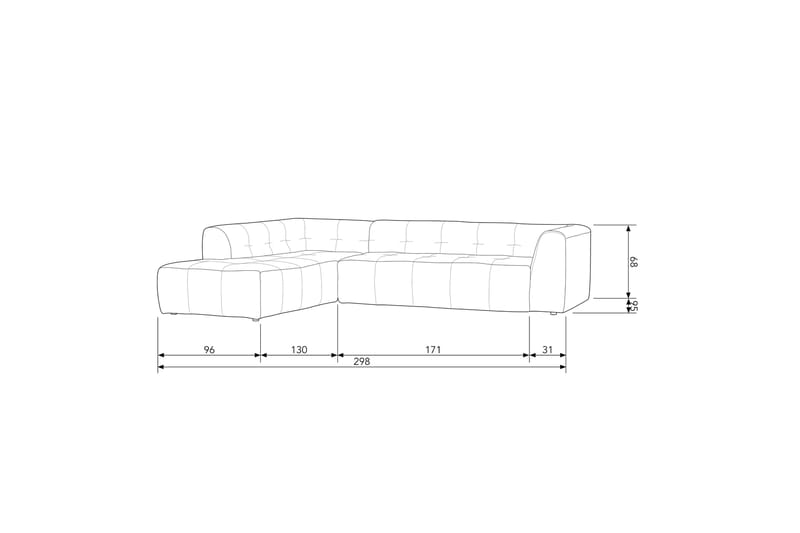 ATARAS 4-sits Soffa Vänster Sand - Möbler - Vardagsrum - Soffor - Divansoffa & schäslong