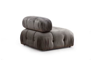 Belgin Bubblig Divansoffa 3-sits 288 cm med fasta armstöd och repdetaljer - Grå - Möbler - Vardagsrum - Soffor - Modulsoffor - Komplett modulsoffa