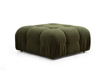 Belgin Bubblig Divansoffa 3-sits 288 cm med fasta armstöd och repdetaljer - Grön - Möbler - Vardagsrum - Soffor - Modulsoffor - Komplett modulsoffa