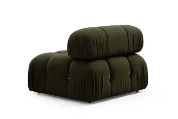 Belgin Bubblig Divansoffa 3-sits 288 cm med fasta armstöd och repdetaljer - Grön - Möbler - Vardagsrum - Soffor - Modulsoffor - Komplett modulsoffa