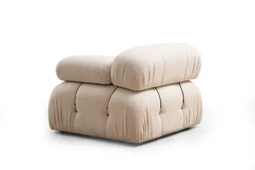 Belgin Bubblig Divansoffa 3-sits 288 cm med fasta armstöd och repdetaljer - Ljus / Beige - Möbler - Vardagsrum - Soffor - Modulsoffor - Komplett modulsoffa