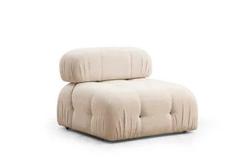 Belgin Bubblig Divansoffa 3-sits 288 cm med fasta armstöd och repdetaljer - Ljus / Beige - Möbler - Vardagsrum - Soffor - Modulsoffor - Komplett modulsoffa