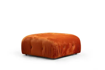 Belgin Bubblig Divansoffa 3-sits 288 cm med fasta armstöd och repdetaljer - Orange - Möbler - Vardagsrum - Soffor - Modulsoffor - Komplett modulsoffa