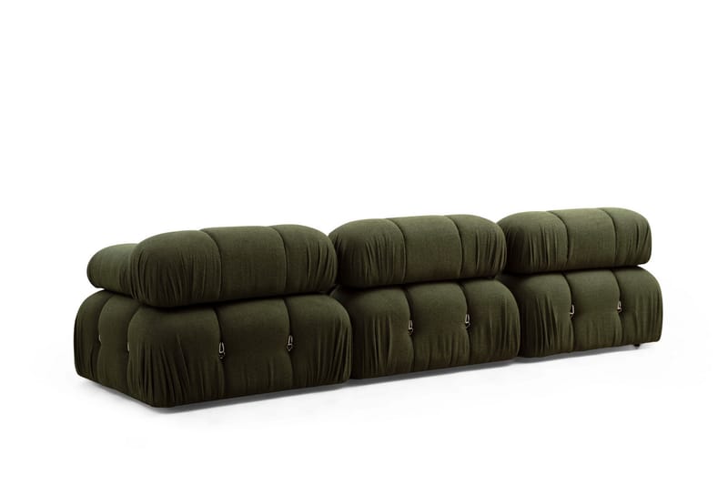 Belgin Bubblig Divansoffa 3-sits 288 cm med fasta armstöd och repdetaljer - Möbler - Vardagsrum - Soffor - Divansoffa & schäslong