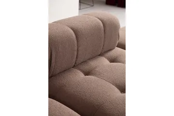 Belgin Bubblig Divansoffa 3-sits 315 cm med utfällbara armstöd och ryggstöd - Brun - Möbler - Vardagsrum - Soffor - Modulsoffor - Komplett modulsoffa