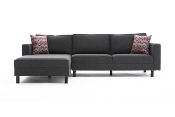 BELLSON Soffa m. Divan 4-sits Antracit