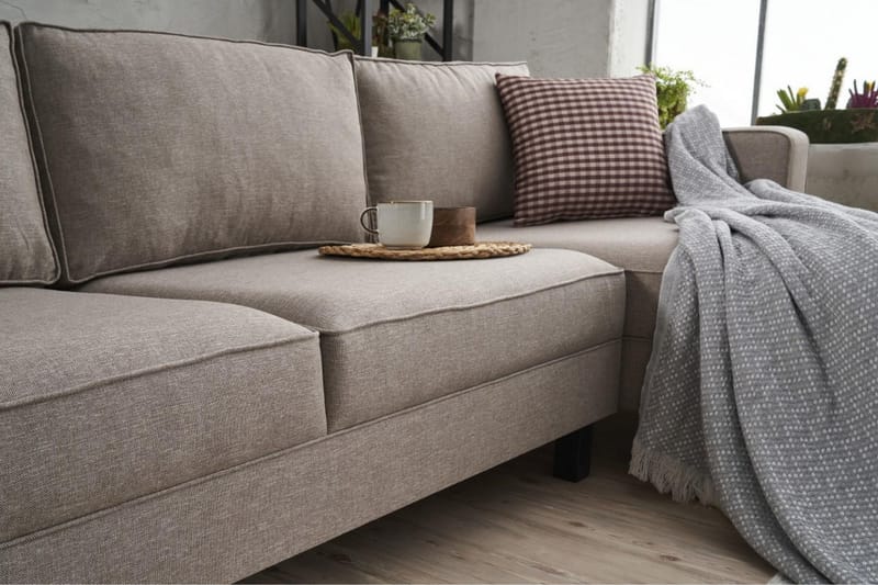 BELLSON Soffa m. Divan 4-sits Cream - Divansoffa & schäslong