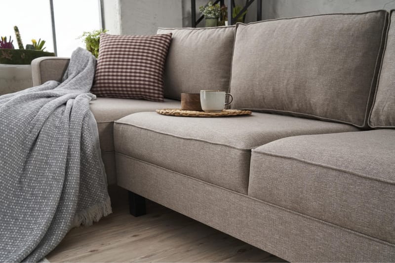 BELLSON Soffa m. Divan 4-sits Cream - Divansoffa & schäslong