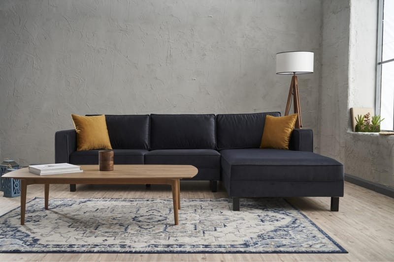 BELLSON Soffa m. Divan 4-sits Mörkgrå - Möbler - Vardagsrum - Soffor - Divansoffa & schäslong