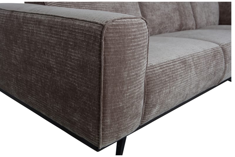 BOORLEY 3-Sits Soffa med Schäslong Höger Taupe - Möbler - Vardagsrum - Soffor - Divansoffa & schäslong