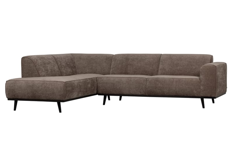 BOORLEY 3-Sits Soffa med Schäslong Vänster Taupe - Divansoffa & schäslong