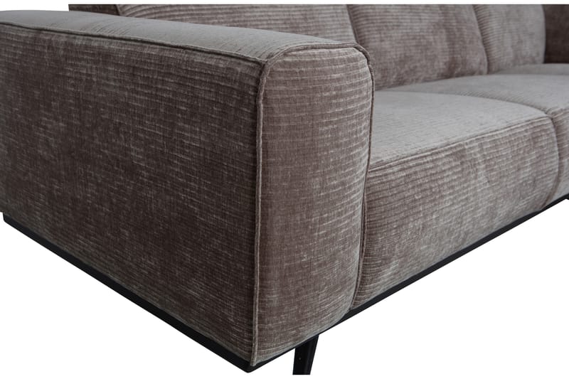 BOORLEY 3-Sits Soffa med Schäslong Vänster Taupe - Möbler - Vardagsrum - Soffor - Divansoffa & schäslong