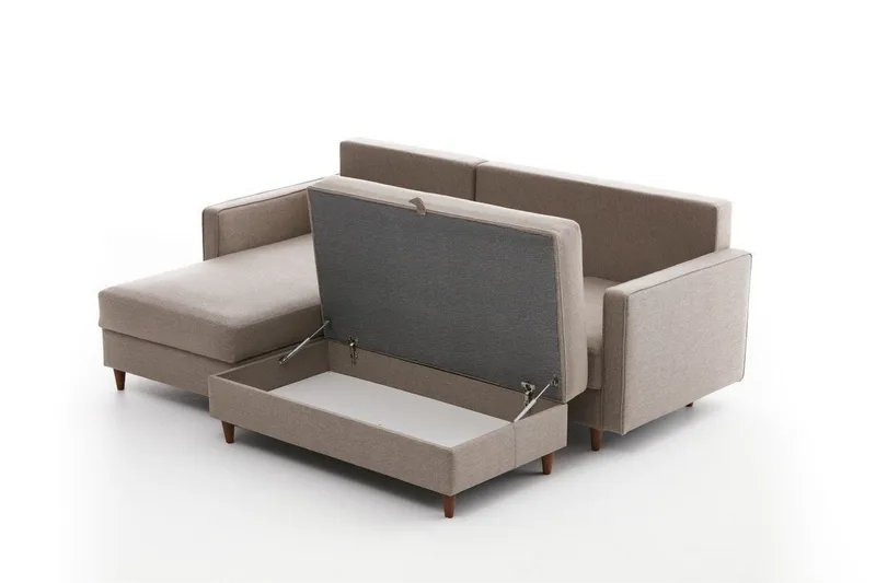 Braneles Soffa m. Divan 4-sits - Beige - Möbler - Vardagsrum - Soffor - Divansoffa & schäslong