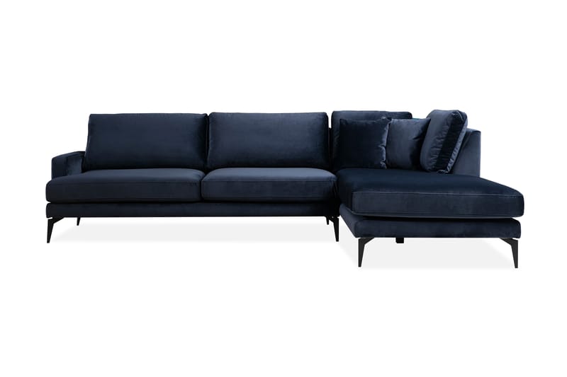 BRIETZKE Hörnsoffa med Divan Höger Blå - Möbler - Vardagsrum - Soffor - Divansoffa & schäslong