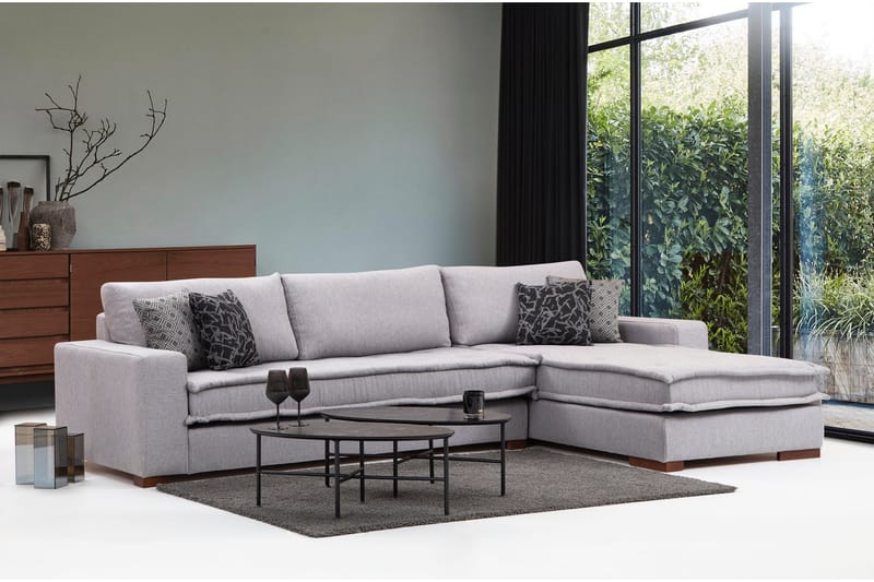 CHACABUCO Soffa m. Divan 4-sits Ljusgrå - Möbler - Vardagsrum - Soffor - Divansoffa & schäslong