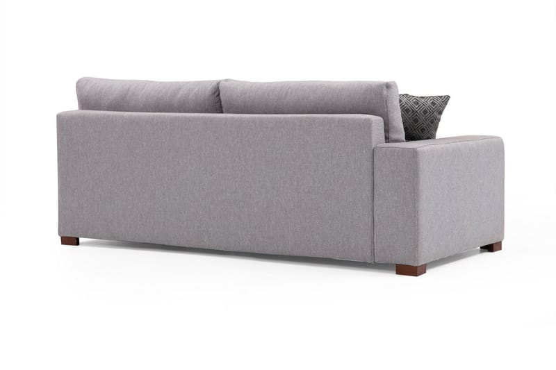 CHACABUCO Soffa m. Divan 4-sits Ljusgrå - Divansoffa & schäslong