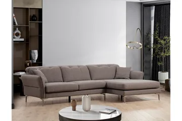 Chandara Soffa m. Divan 3-sits - Grå - Möbler - Vardagsrum - Soffor - Divansoffa & schäslong