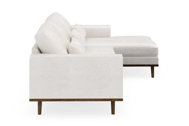 Copenhagen 4-sits Högervänd L-formad Divansoffa i Bouclé - Vit - Möbler - Vardagsrum - Soffor - Divansoffa & schäslong