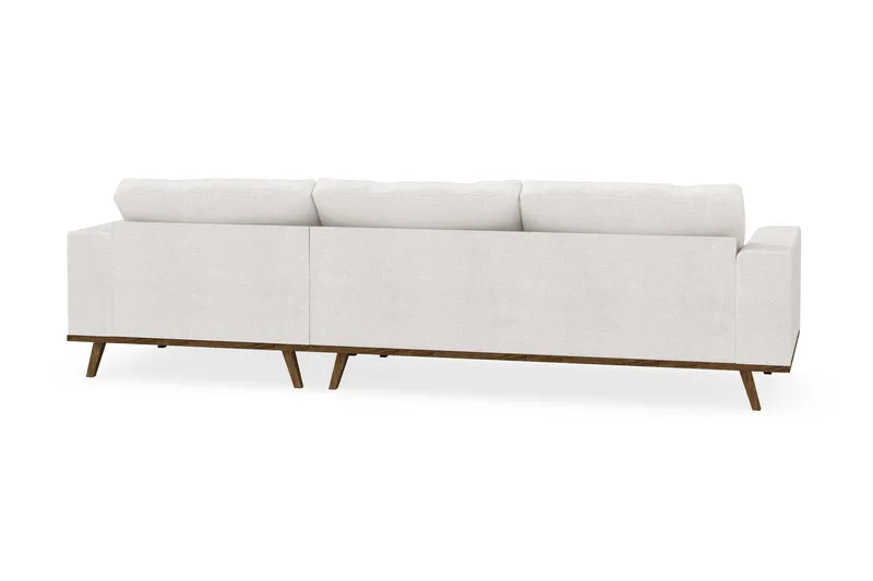 Copenhagen 4-sits Högervänd L-formad Divansoffa i Bouclé - Vit - Möbler - Vardagsrum - Soffor - Divansoffa & schäslong