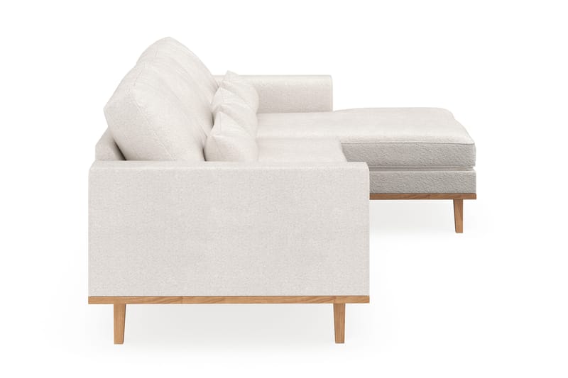 Copenhagen 4-sits Högervänd L-formad Divansoffa i Bouclé - Vit - Möbler - Vardagsrum - Soffor - Divansoffa & schäslong