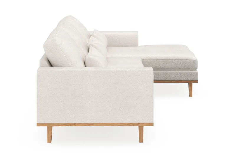 Copenhagen 4-sits Högervänd L-formad Divansoffa i Bouclé - Vit - Möbler - Vardagsrum - Soffor - Divansoffa & schäslong