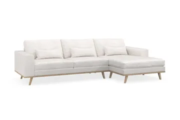 Copenhagen 4-sits Högervänd L-formad Divansoffa i Bouclé - Vit - Möbler - Vardagsrum - Soffor - Divansoffa & schäslong