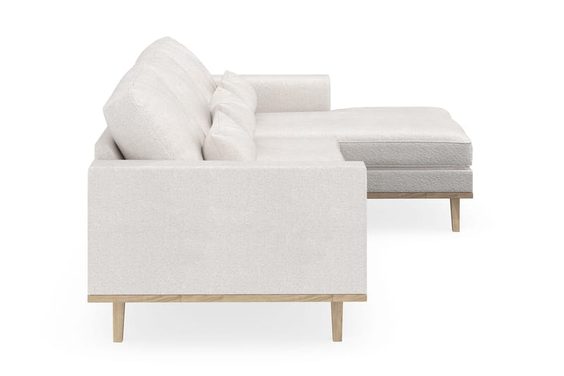 Copenhagen 4-sits Högervänd L-formad Divansoffa i Bouclé - Vit - Möbler - Vardagsrum - Soffor - Divansoffa & schäslong