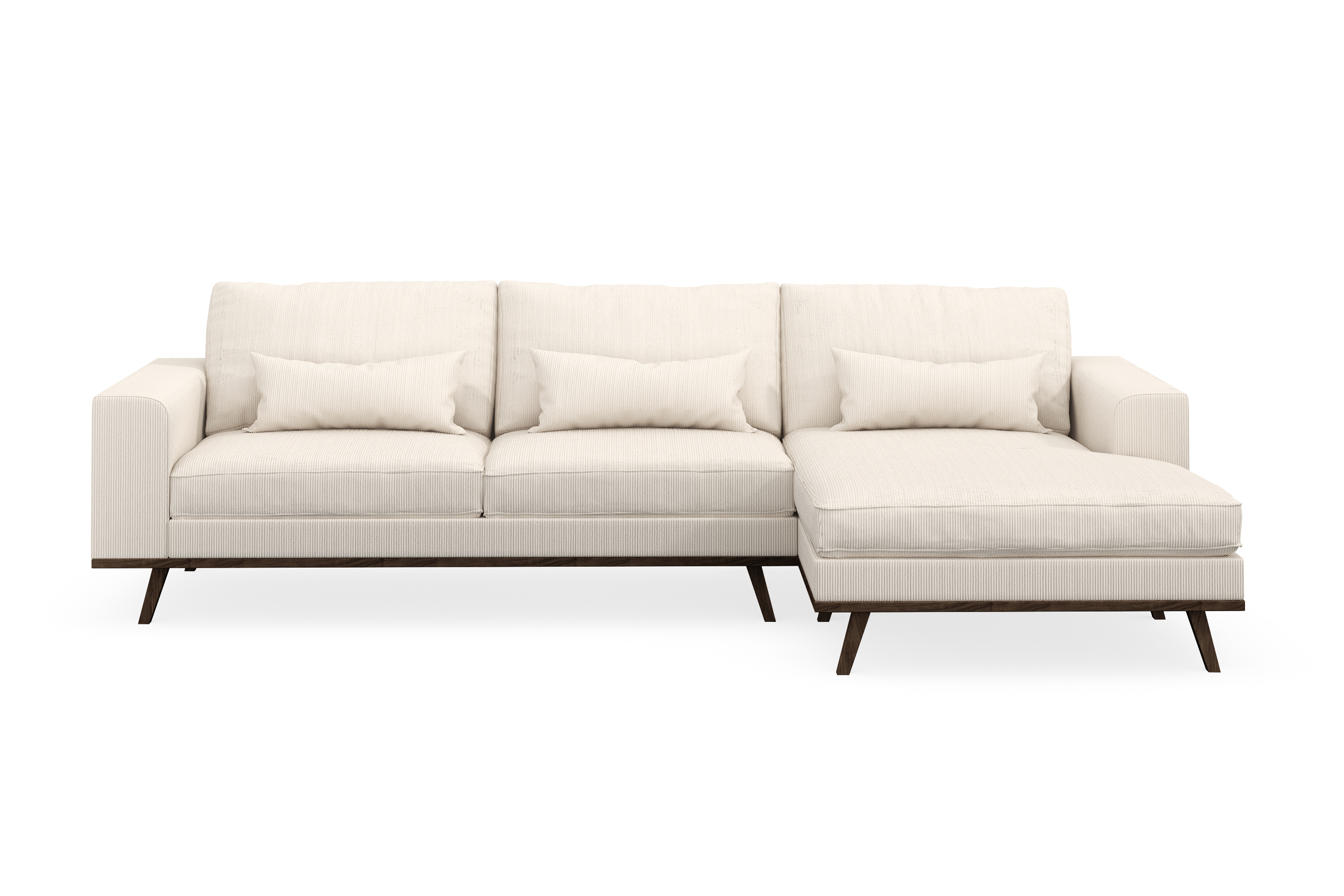 copenhagen 4-sits högervänd l-formad divansoffa i manchester - beige