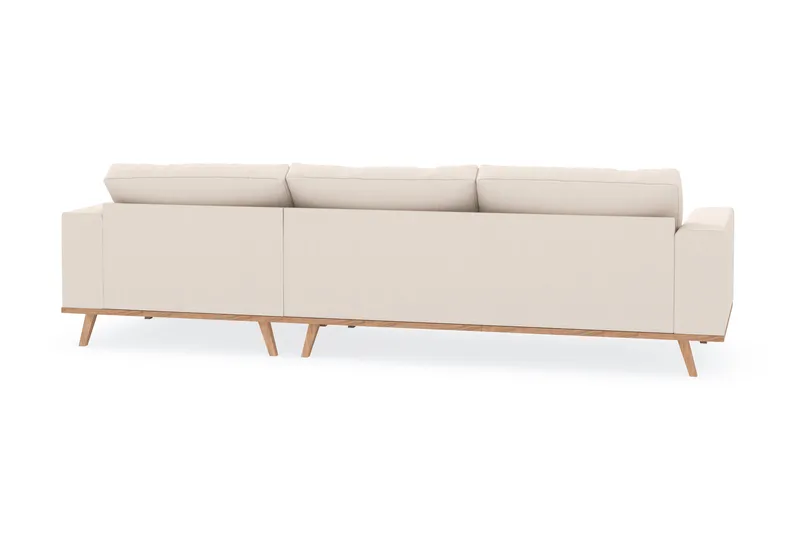 Copenhagen 4-sits Högervänd L-formad Divansoffa i Manchester - Beige - Möbler - Vardagsrum - Soffor - Divansoffa & schäslong