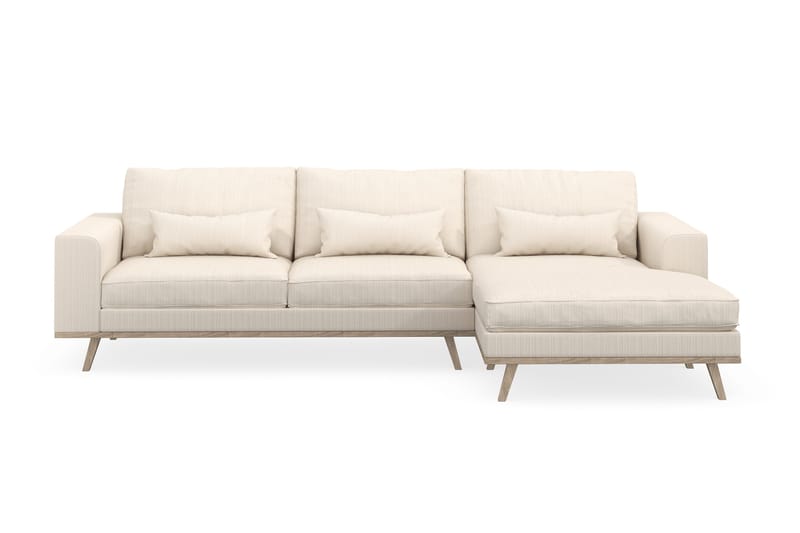 Copenhagen 4-sits Högervänd L-formad Divansoffa i Manchester - Beige - Möbler - Vardagsrum - Soffor - Divansoffa & schäslong