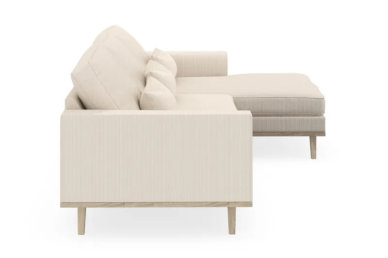 Copenhagen 4-sits Högervänd L-formad Divansoffa i Manchester - Beige - Möbler - Vardagsrum - Soffor - Divansoffa & schäslong