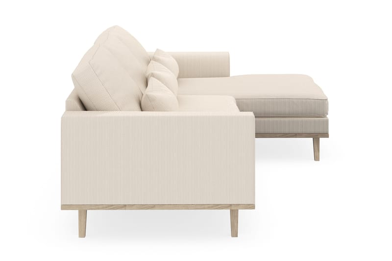 Copenhagen 4-sits Högervänd L-formad Divansoffa i Manchester - Beige - Möbler - Vardagsrum - Soffor - Divansoffa & schäslong
