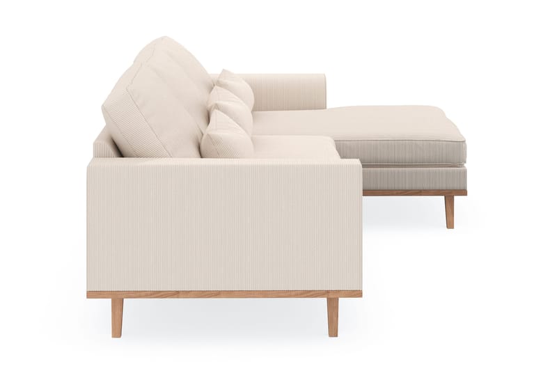 Copenhagen 4-sits Högervänd L-formad Divansoffa i Manchester - Beige - Möbler - Vardagsrum - Soffor - Divansoffa & schäslong