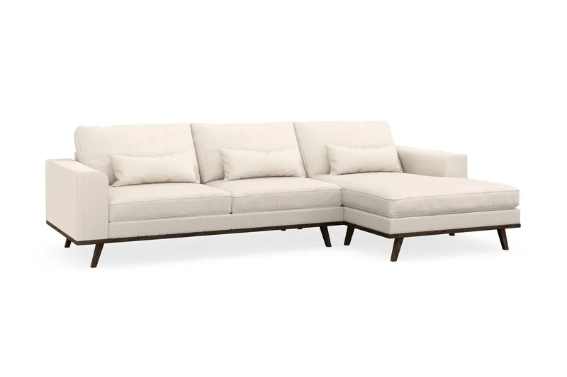 Copenhagen 4-sits Högervänd L-formad Divansoffa i Manchester - Beige - Möbler - Vardagsrum - Soffor - Divansoffa & schäslong