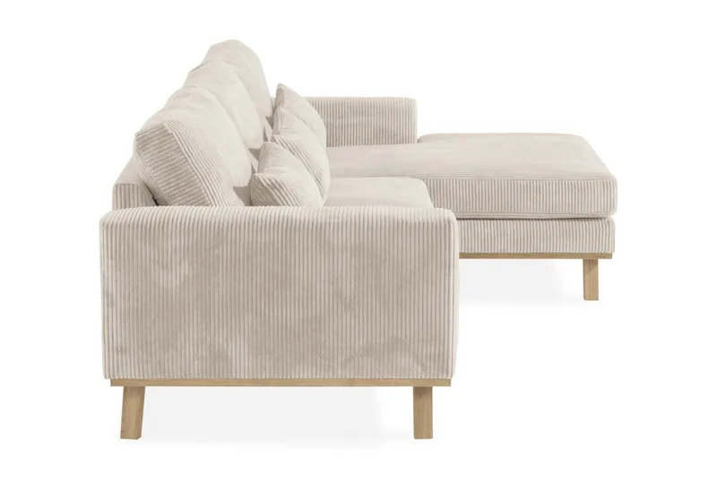 Copenhagen 4-sits Högervänd L-formad Divansoffa i Manchester - Beige - Möbler - Vardagsrum - Soffor - Divansoffa & schäslong