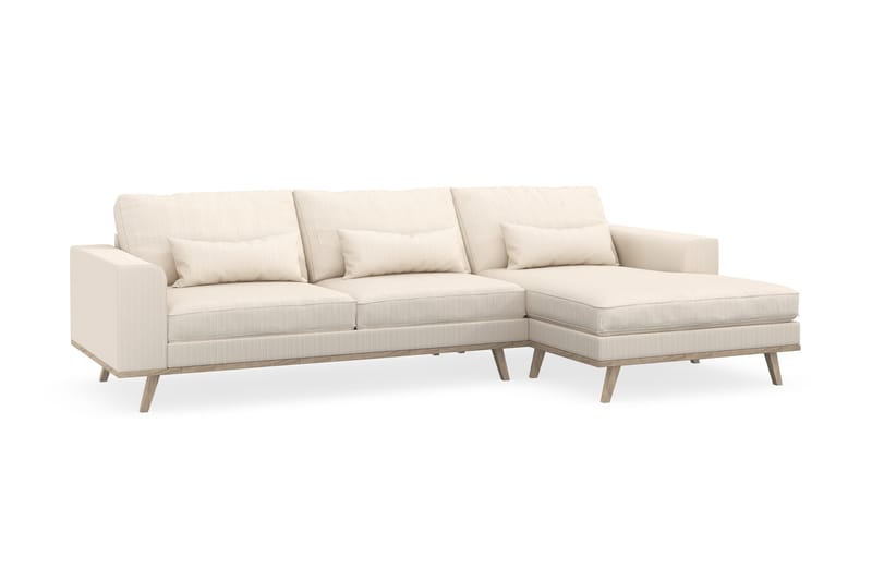 Copenhagen 4-sits Högervänd L-formad Divansoffa i Manchester - Beige - Möbler - Vardagsrum - Soffor - Divansoffa & schäslong