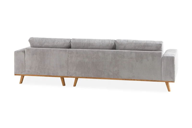 Copenhagen 4-sits Högervänd L-formad Divansoffa i Manchester - Ljusgrå - Möbler - Vardagsrum - Soffor - Divansoffa & schäslong