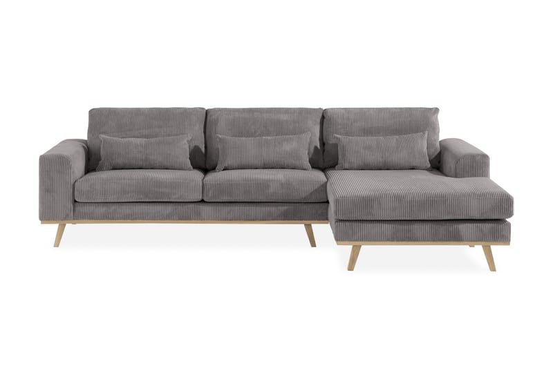 Copenhagen 4-sits Högervänd L-formad Divansoffa i Manchester, Mörkgrå