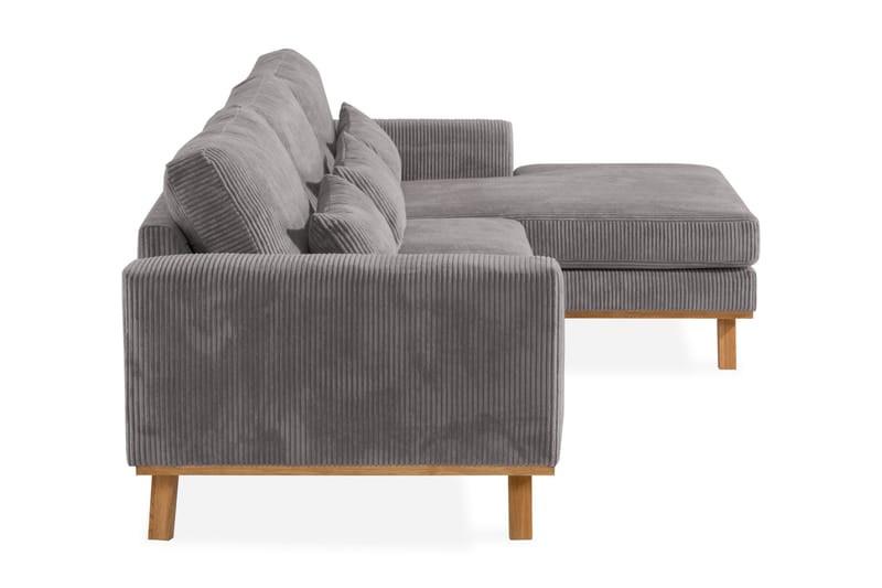 Copenhagen 4-sits Högervänd L-formad Divansoffa i Manchester - Mörkgrå - Möbler - Vardagsrum - Soffor - Divansoffa & schäslong