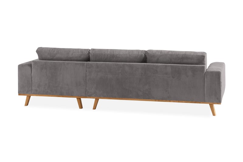 Copenhagen 4-sits Högervänd L-formad Divansoffa i Manchester - Mörkgrå - Möbler - Vardagsrum - Soffor - Divansoffa & schäslong