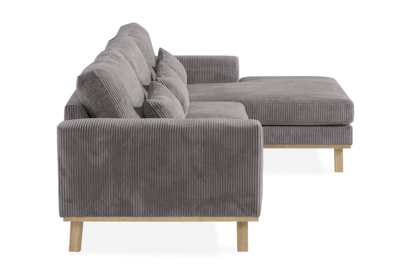 Copenhagen 4-sits Högervänd L-formad Divansoffa i Manchester - Mörkgrå - Möbler - Vardagsrum - Soffor - Divansoffa & schäslong