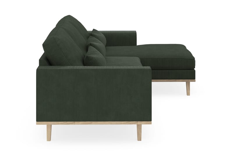 Copenhagen 4-sits Högervänd L-formad Divansoffa i Manchester - Mörkgrön - Möbler - Vardagsrum - Soffor - Divansoffa & schäslong