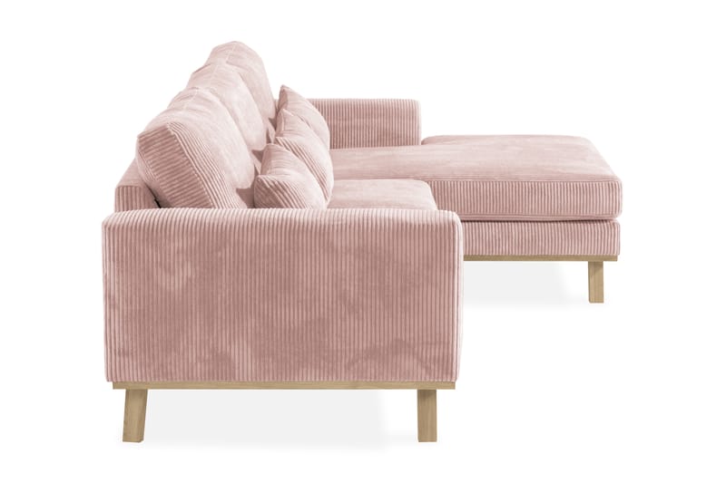Copenhagen 4-sits Högervänd L-formad Divansoffa i Manchester - Rosa - Möbler - Vardagsrum - Soffor - Divansoffa & schäslong