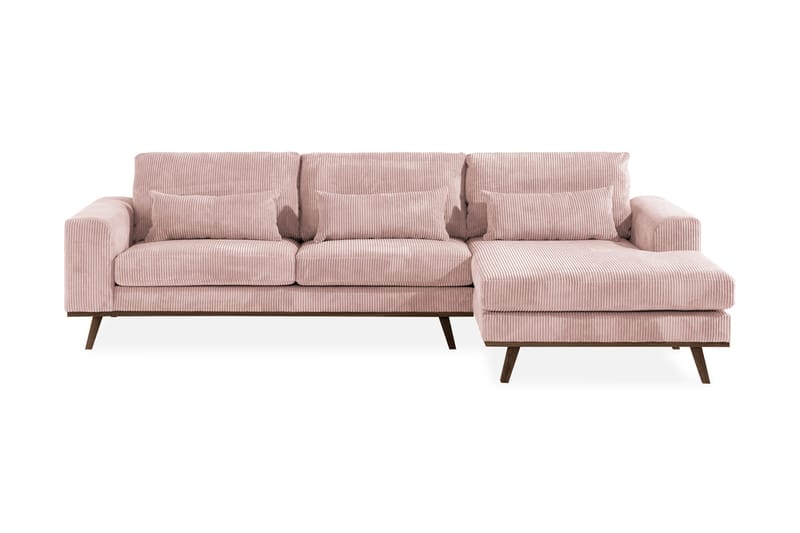 Copenhagen 4-sits Högervänd L-formad Divansoffa i Manchester - Rosa - Möbler - Vardagsrum - Soffor - Divansoffa & schäslong