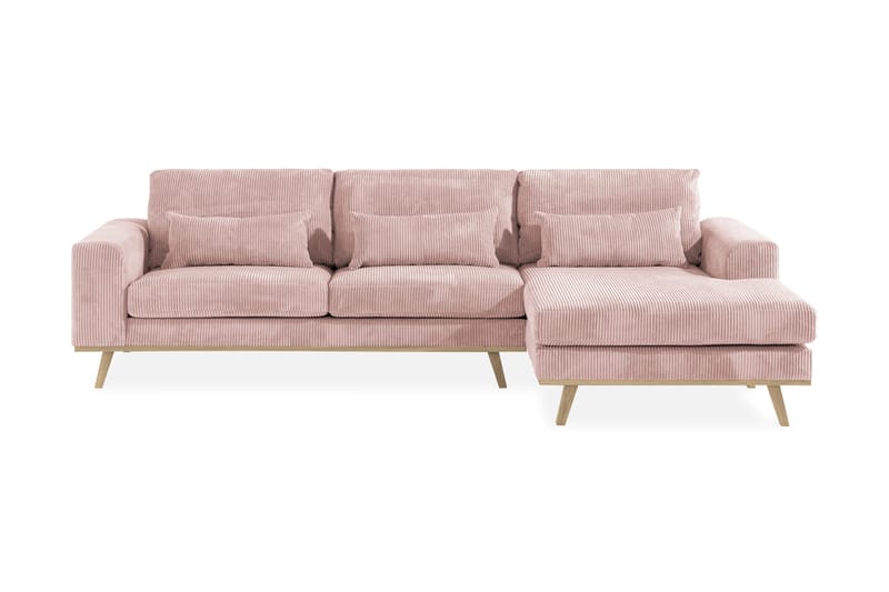 Copenhagen 4-sits Högervänd L-formad Divansoffa i Manchester - Rosa - Möbler - Vardagsrum - Soffor - Divansoffa & schäslong